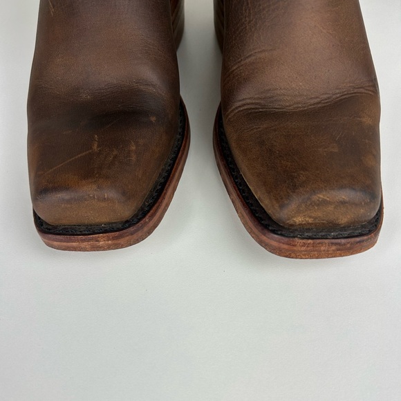 VINTAGE FRYE CAMPUS CALVARY WOMEN BROWN LEATHER 12L WESTERN COWBOY BOOT SIZE 6.5 - Picture 5 of 14